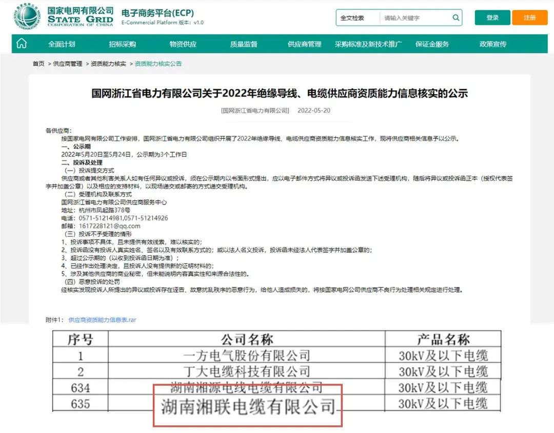 喜訊 | 湘聯電纜順利通過國家電網“供應商資質能力”審核！